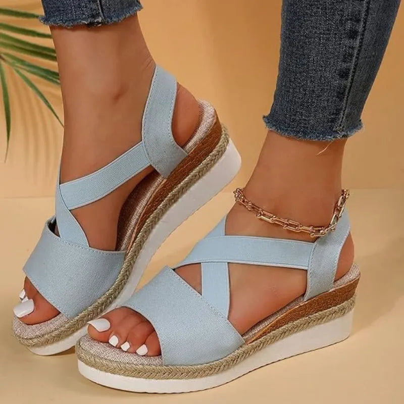 Calvina™ - Sandales compensées à confort orthopédique