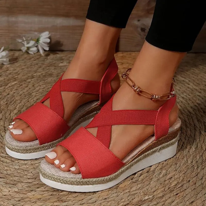 Calvina™ - Sandales compensées à confort orthopédique