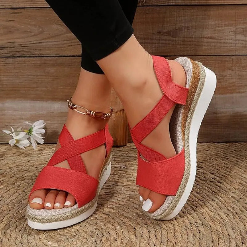Calvina™ - Sandales compensées à confort orthopédique