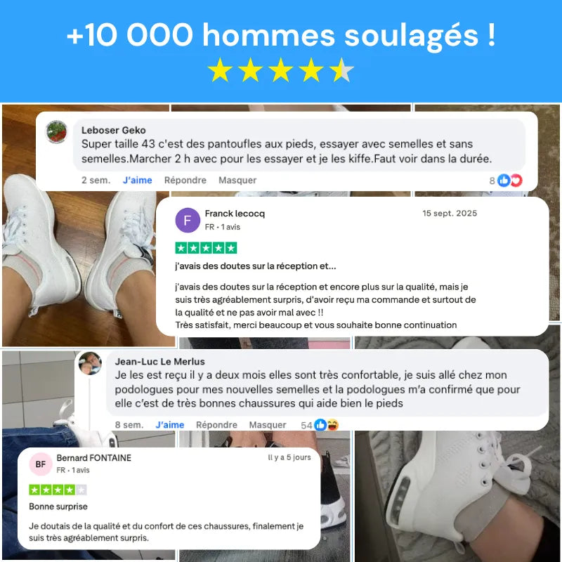 ErgoVita™ - Baskets à confort orthopédique homme