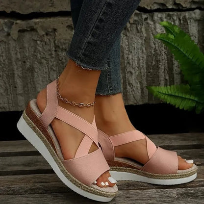 Calvina™ - Sandales compensées à confort orthopédique