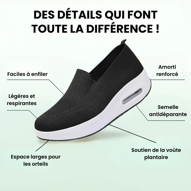 Ergovia™ - Baskets à confort orthopédique femme