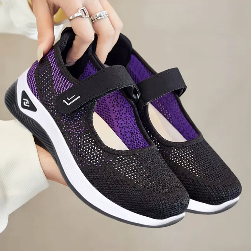 ErgoFlex™ - Baskets à scratch à confort orthopédique pour femme