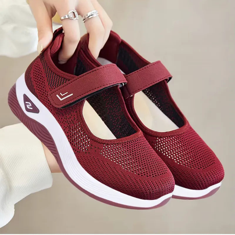 ErgoFlex™ - Baskets à scratch à confort orthopédique pour femme