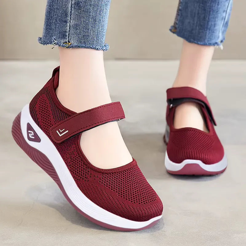 ErgoFlex™ - Baskets à scratch à confort orthopédique pour femme