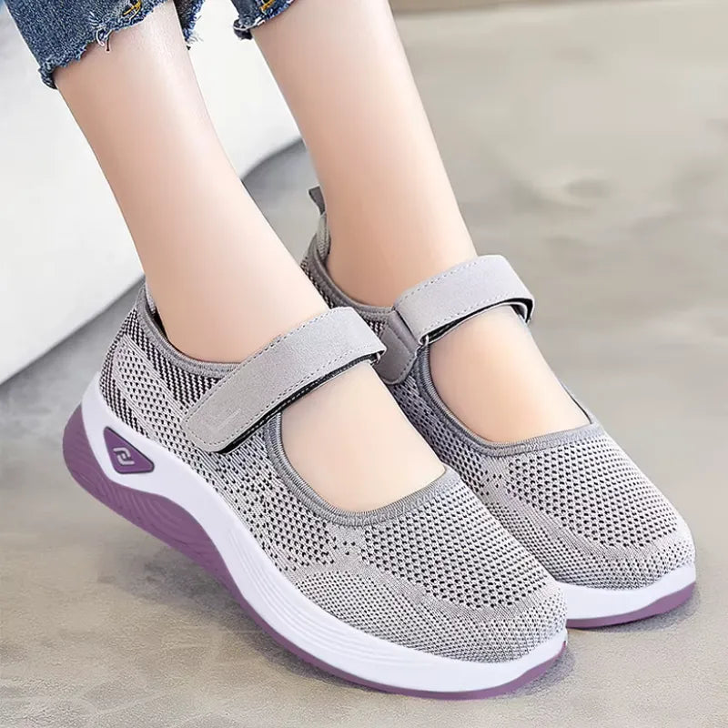 ErgoFlex™ - Baskets à scratch à confort orthopédique pour femme