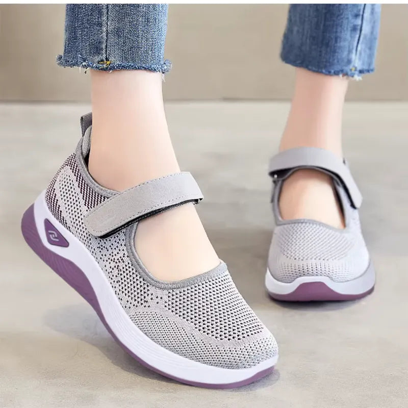 ErgoFlex™ - Baskets à scratch à confort orthopédique pour femme