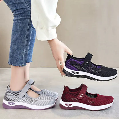 ErgoFlex™ - Baskets à scratch à confort orthopédique pour femme