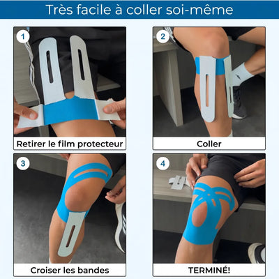 KinéFlex™ – Bandes adhésives de kinésiologie pour le genou