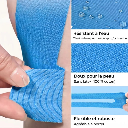KinéFlex™ – Bandes adhésives de kinésiologie pour le genou