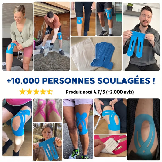 KinéFlex™ – Bandes adhésives de kinésiologie pour le genou