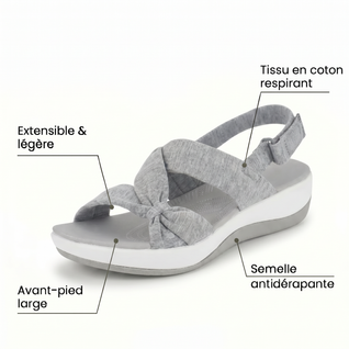 Nubéa™ - Sandales en tissu à confort orthopédique