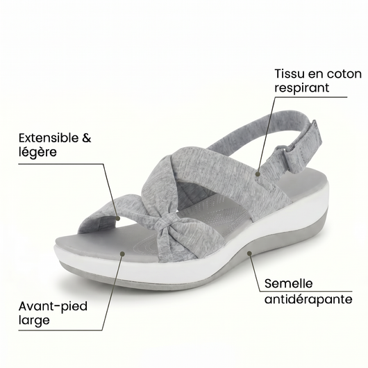 Nubéa™ - Sandales en tissu à confort orthopédique