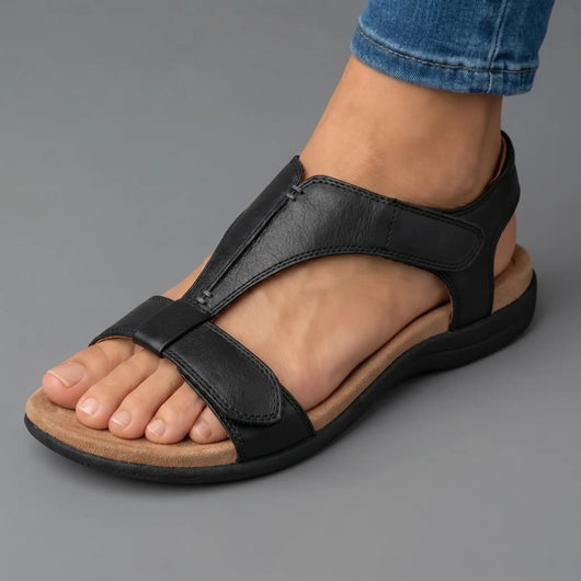 Liria™ - Sandales ouvertes en cuir à confort orthopédique