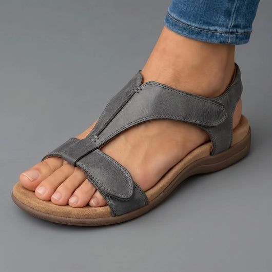 Liria™ - Sandales ouvertes en cuir à confort orthopédique
