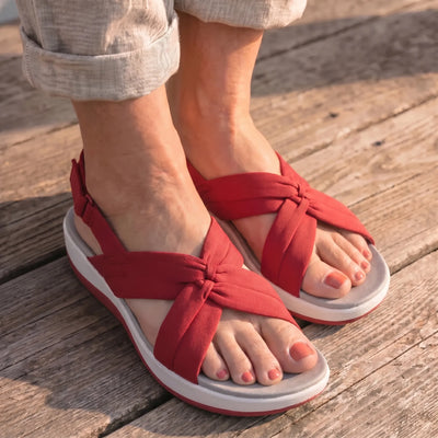 Nubéa™ - Sandales en tissu à confort orthopédique
