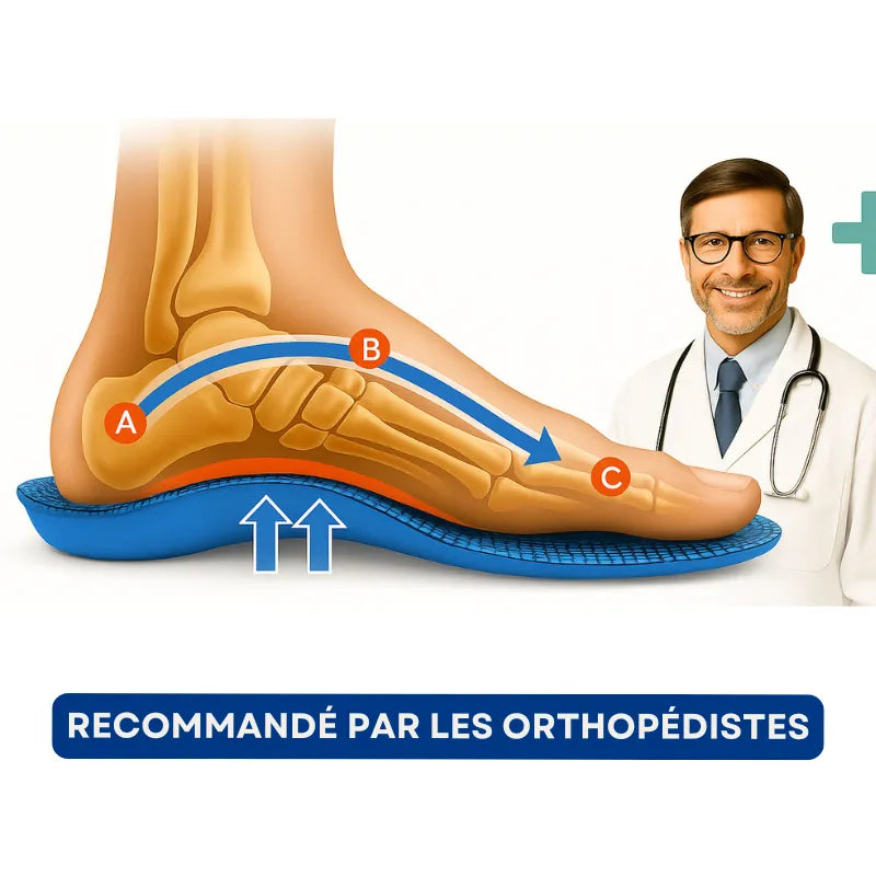 Paire de semelles orthopédiques