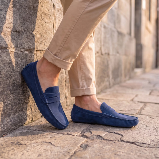 Rivéa™ - Mocassins en daim à confort orthopédique pour homme