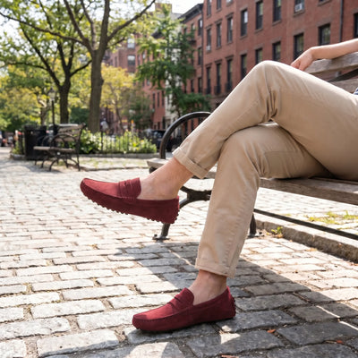 Rivéa™ - Mocassins en daim à confort orthopédique pour homme