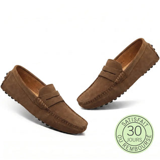 Rivéa™ - Mocassins en daim à confort orthopédique pour homme