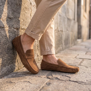 Rivéa™ - Mocassins en daim à confort orthopédique pour homme