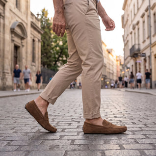 Rivéa™ - Mocassins en daim à confort orthopédique pour homme