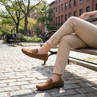 Rivéa™ - Mocassins en daim à confort orthopédique pour homme