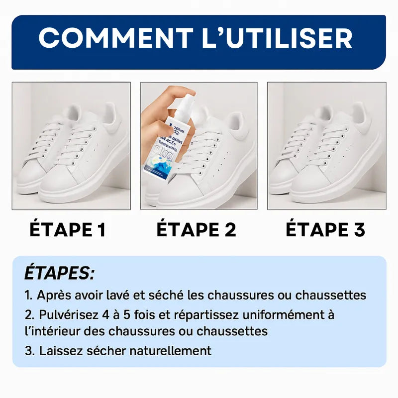 Spray désodorisant pour chaussures 100ml